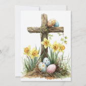 Hij is opgestaan als Regilious Wenskaart, Paasdag Feestdagenkaart (Achterkant)