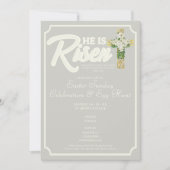 Hij is opgestaan als religieus Christelijk paasfee Kaart (Voorkant)