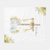 Hij is opgestaan Christelijk Pasen gepersonaliseer Fleece Deken (Voorkant (Horizontaal))