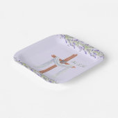 Hij is opgestaan Christelijk Pasen gepersonaliseer Papieren Bordje (Gebogen)