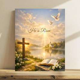 Hij Is Opgestaan Christelijk Pasen Poster