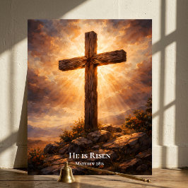 Hij Is Opgestaan Christelijk Pasen Poster