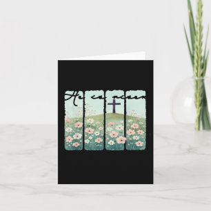 Hij Is Opgestaan Christelijke Wilde Bloem Gelukkig Kaart