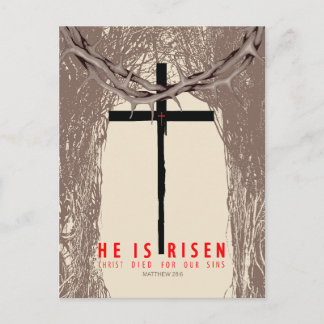 Hij Is Opgestaan Christus Stierf Voor Onze Zonden Briefkaart
