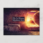 Hij is opgestaan drie kruisen paaskerkdiensten feestdagenkaart (Voorkant)