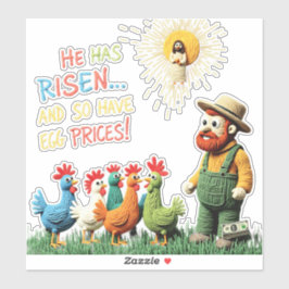 Hij Is Opgestaan… en Dus Zijn Ook de Eierprijzen! Sticker