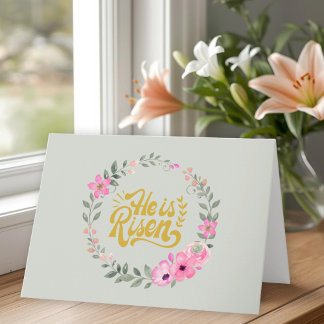 Hij Is Opgestaan Gepersonaliseerde Christelijke Zo Kaart