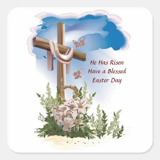 Hij is opgestaan in de oostelijke sticker (Voorkant)