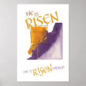 HIJ IS OPGESTAAN INDERDAAD PAASGOUD PAARSE GOUD POSTER (Voorkant)