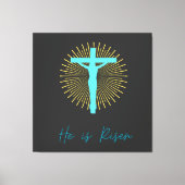 Hij is opgestaan Jezus Canvas Afdruk (Voorkant)