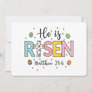 Hij is Opgestaan Jezus Christelijk Gelukkig Pasen Kaart