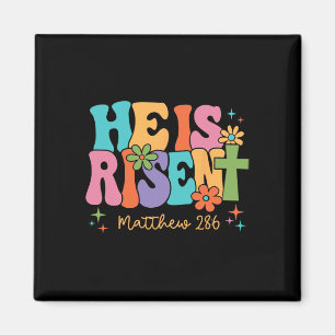 Hij is opgestaan Jezus Christelijke Gelukkige Pase Magneet