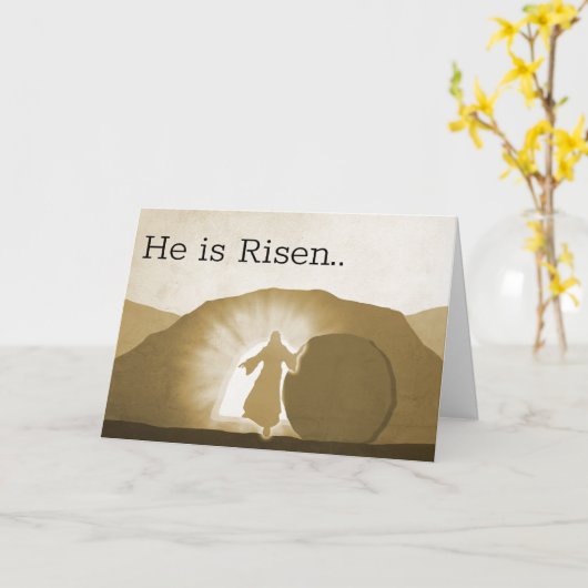 Hij is Opgestaan Kaart (Gele Bloem)