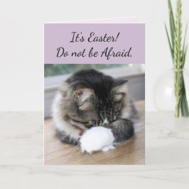 Hij is opgestaan kitten paas Kaart