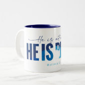 Hij is opgestaan koffie Mok (Voorkant links)