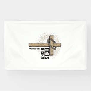 Hij Is Opgestaan Kruis Mattheüs 28_6 Vintage Chris Spandoek