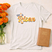 Hij Is Opgestaan Kruis Oranje Bloem Lettering Pase