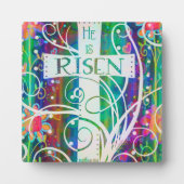 Hij is opgestaan  kruisinspiratie Pasen Fotoplaat (Voorkant)