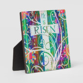 Hij is opgestaan  kruisinspiratie Pasen Fotoplaat (Voorkant)