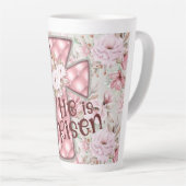 Hij is Opgestaan Latte Mok (Rechterhoek)