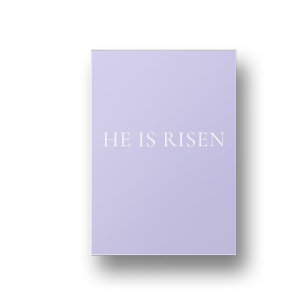Hij Is Opgestaan Lavendel Paas Muur Kunst Zachte Poster