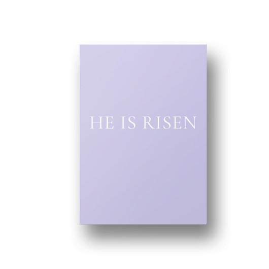 Hij Is Opgestaan Lavendel Paas Muur Kunst | Zachte Poster