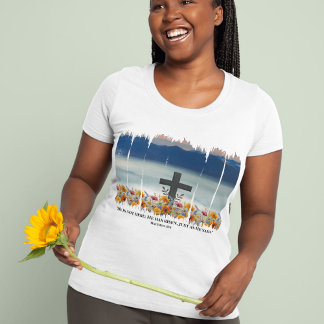 Hij is opgestaan met Christelijke paaspenseelstree Tri-Blend Shirt