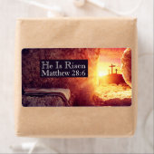 Hij is opgestaan met drie kruisen leeg graf Pasen Etiket (Insitu)