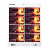 Hij is opgestaan met drie kruisen leeg graf Pasen Etiket (Full Sheet)