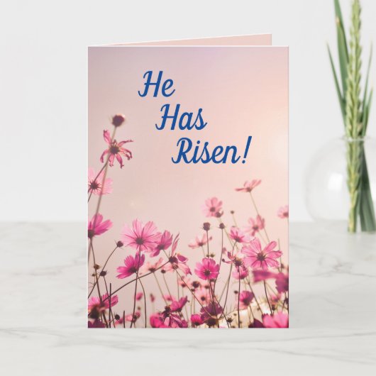 Hij Is Opgestaan Moeders Zegen Pasen Feestdagen Kaart (Voorkant)