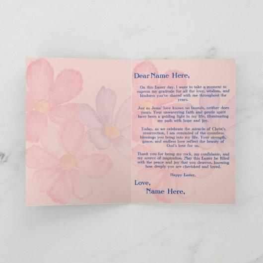 Hij Is Opgestaan Moeders Zegen Pasen Feestdagen Kaart (Binnen)