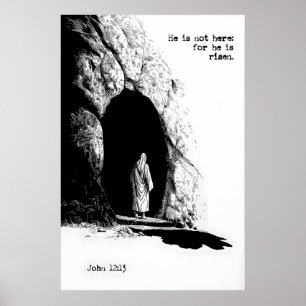 Hij Is Opgestaan Opstanding Kunstprint Leeg Graf Poster