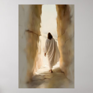 Hij Is Opgestaan Paas Schilderij Jezus Christus Do Poster