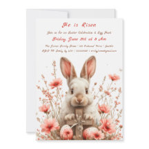 "Hij Is Opgestaan" Paaseierenjacht Uitnodiging