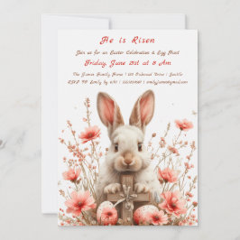 "Hij Is Opgestaan" Paaseierenjacht Uitnodiging