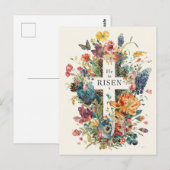 Hij is Opgestaan, Pasen, Briefkaart (Voorkant / Achterkant)