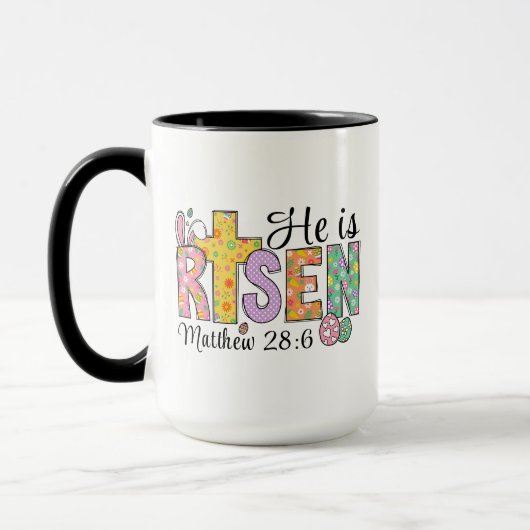 Hij Is Opgestaan Pasen Christelijke Koffiemok Mok (Links)
