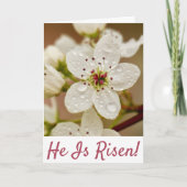 "Hij Is Opgestaan!" Pasen Kaart (Voorkant)
