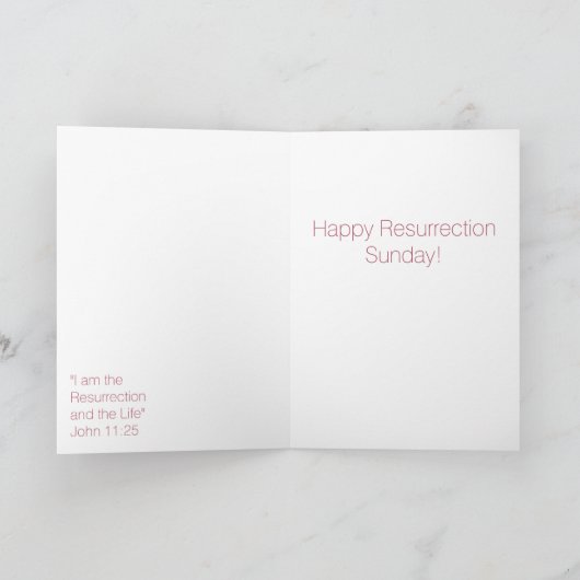 "Hij Is Opgestaan!" Pasen Kaart (Binnen)