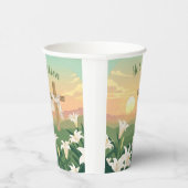 Hij is opgestaan Pasen Sunrise Paper cup Papieren Bekers (Rechts)