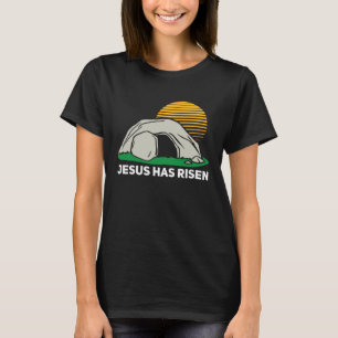 Hij Is Opgestaan Pasen Zondag Grot Jezus Christeli T-shirt