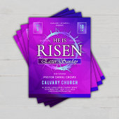Hij Is Opgestaan Pasen Zondag Kerk Flyer