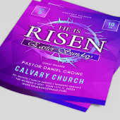 Hij Is Opgestaan Pasen Zondag Kerk Flyer