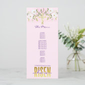 Hij is opgestaan religieus Christelijk citaat roze Menu (Staand voorkant)