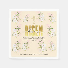 Hij is opgestaan religieus Christelijk Quote Zand  Servet