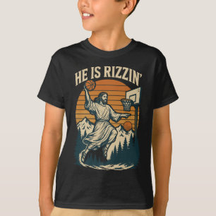 Hij Is Opgestaan Rizzin Pasen Christelijk Geloof J T-shirt