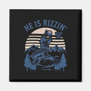 Hij Is Opgestaan Rizzin' Pasen Jezus Christelijk G Magneet