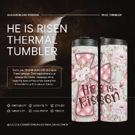Hij Is Opgestaan Thermische Tumbler Thermosbeker