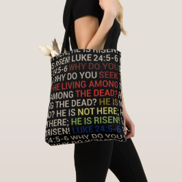 Hij is Opgestaan Tote Bag