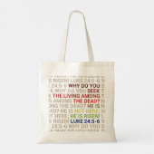 Hij is Opgestaan Tote Bag (Achterkant)